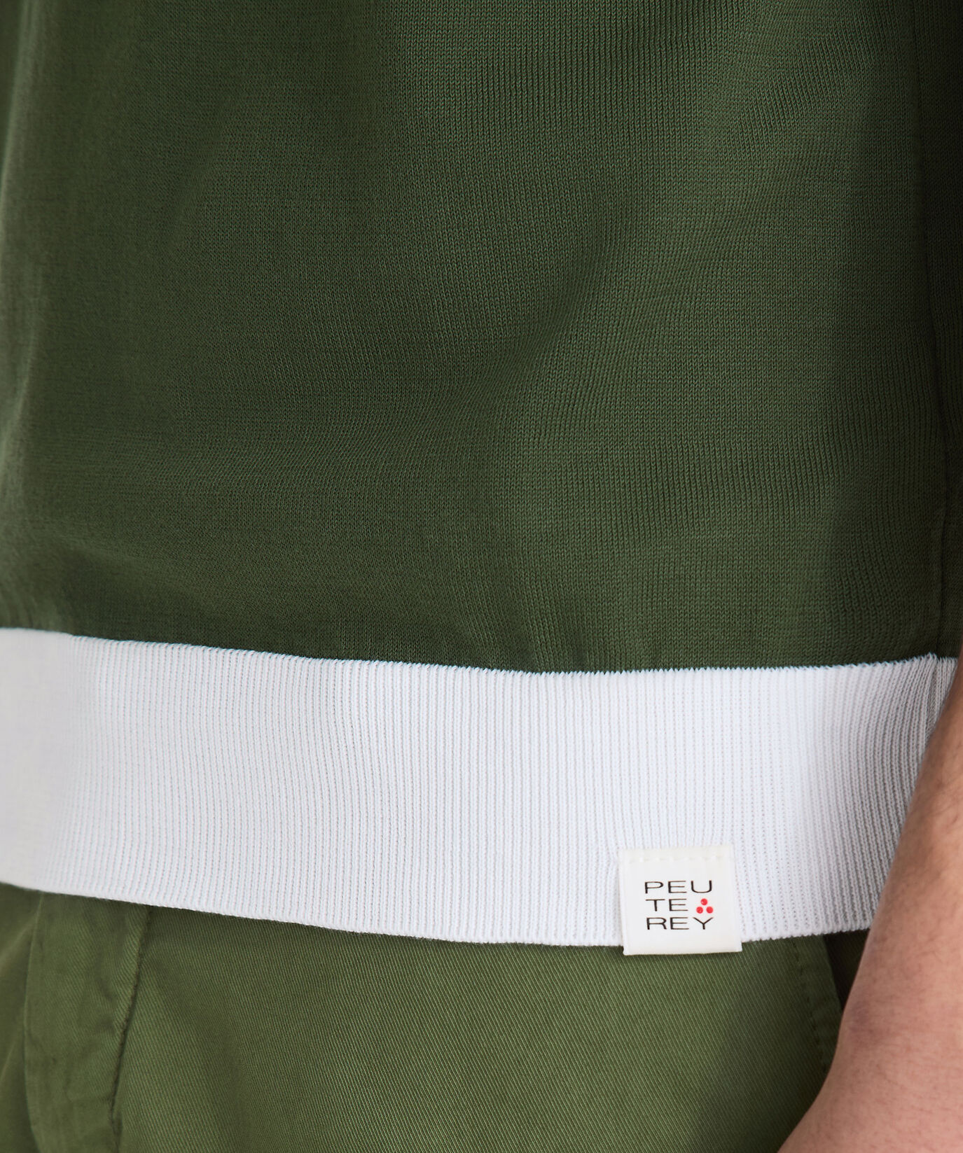 Cotton knit polo shirt with contrasting details  Peuterey - large image number 4