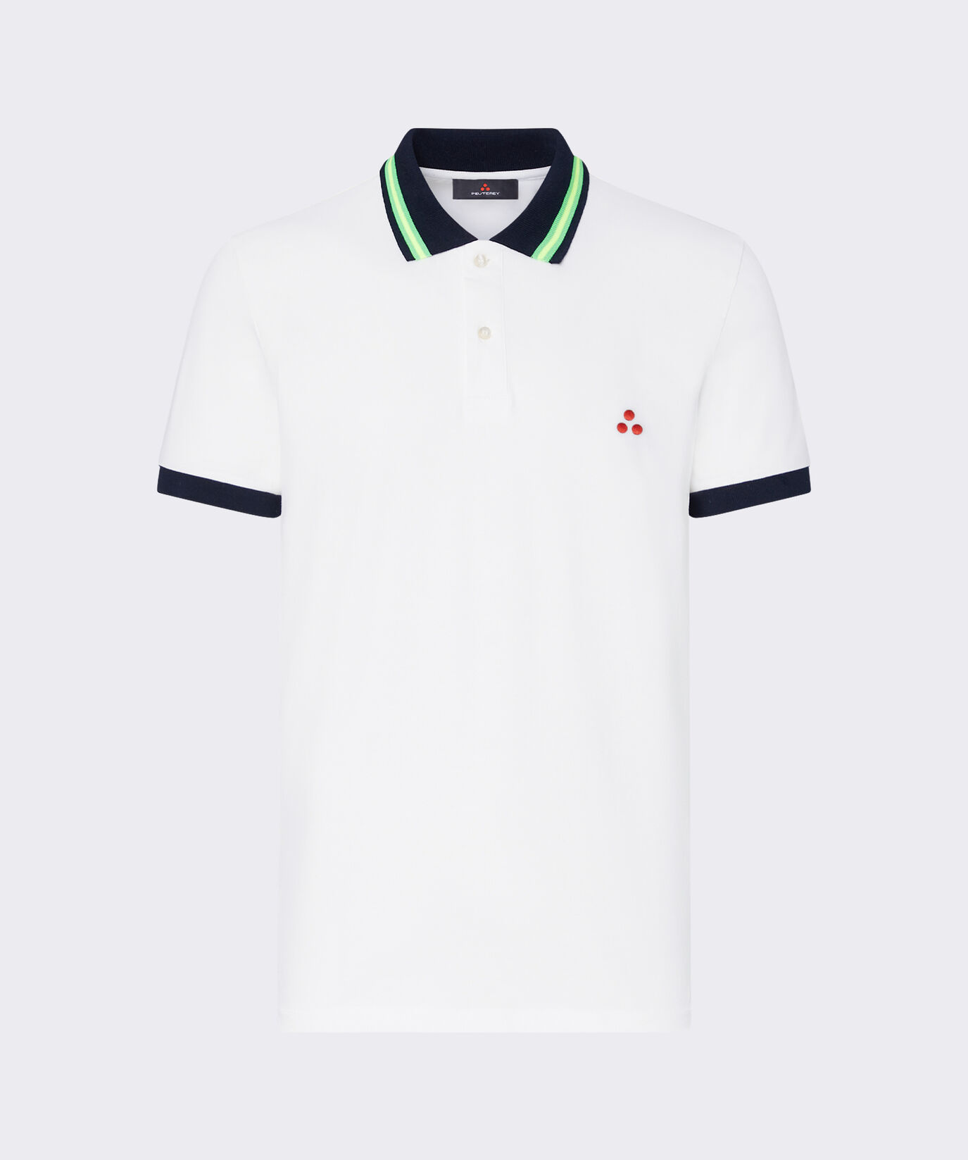 Stretch cotton pique polo shirt with neon details  Peuterey - large