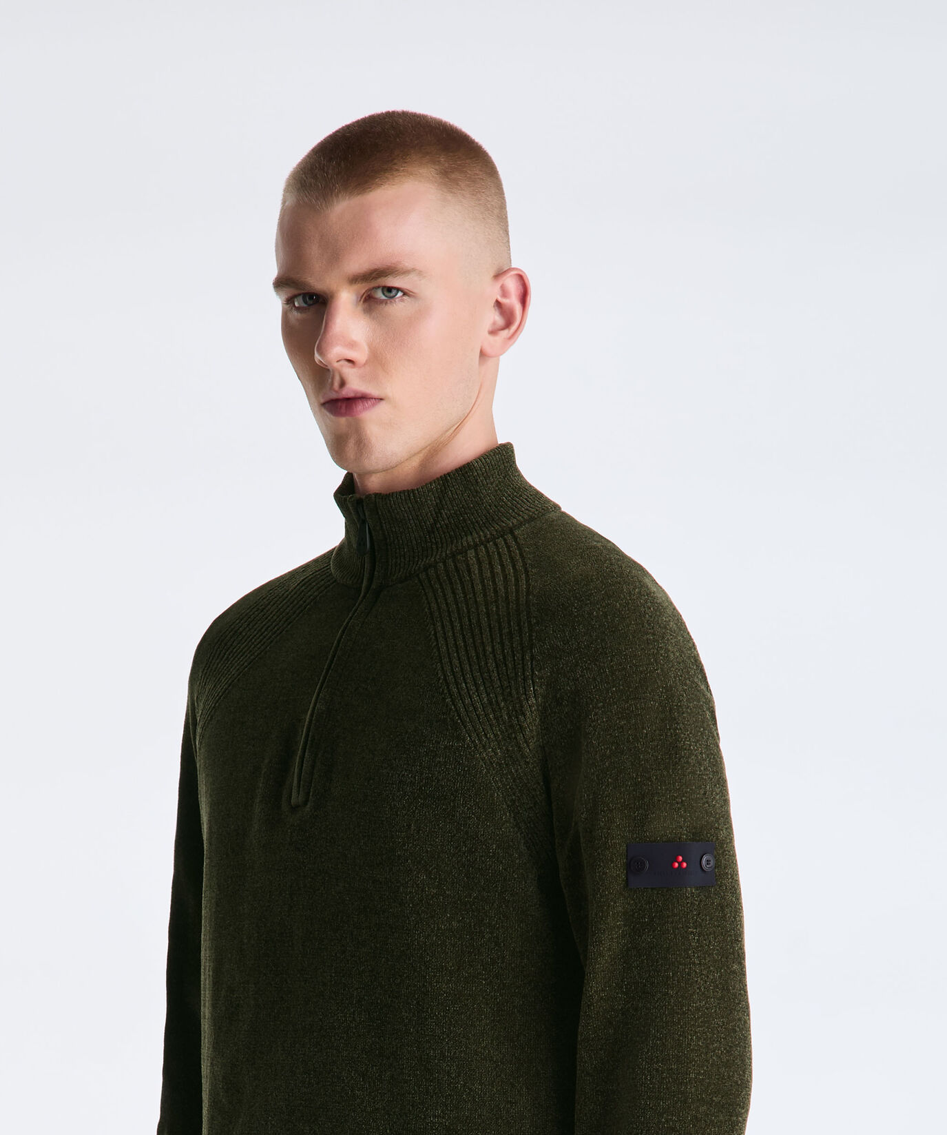 Pullover mit halbem Rei&szlig;verschluss aus glatter Chenille  Peuterey - large image number 2