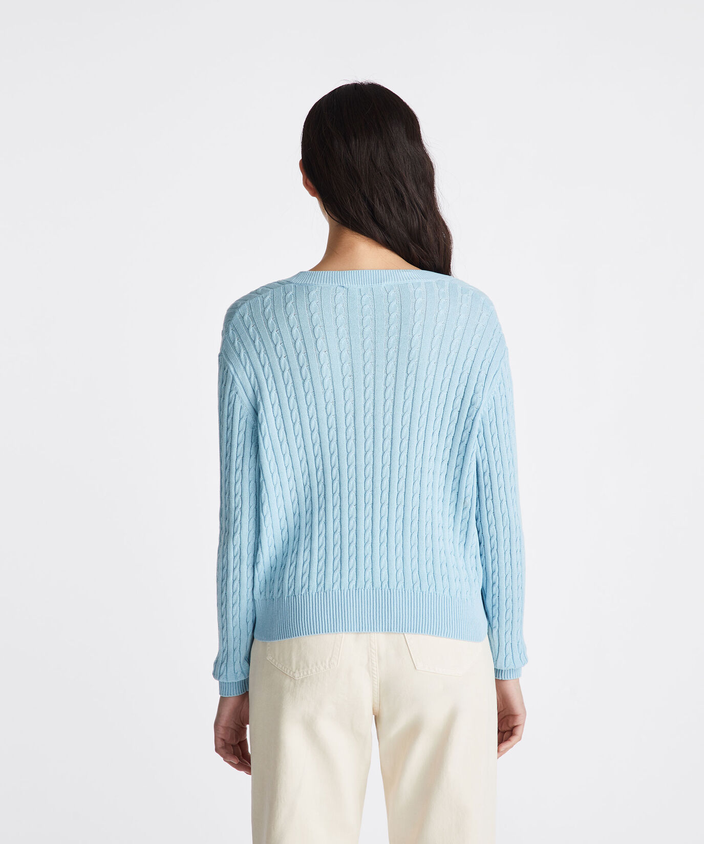 Zopfmuster-Pullover mit V-Ausschnitt  Peuterey - large