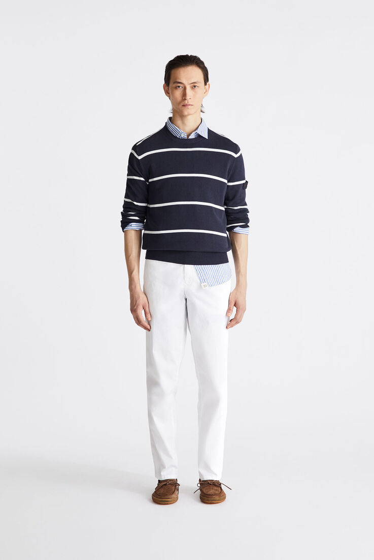 Maglia girocollo in tricot di cotone a righe  Peuterey - medium