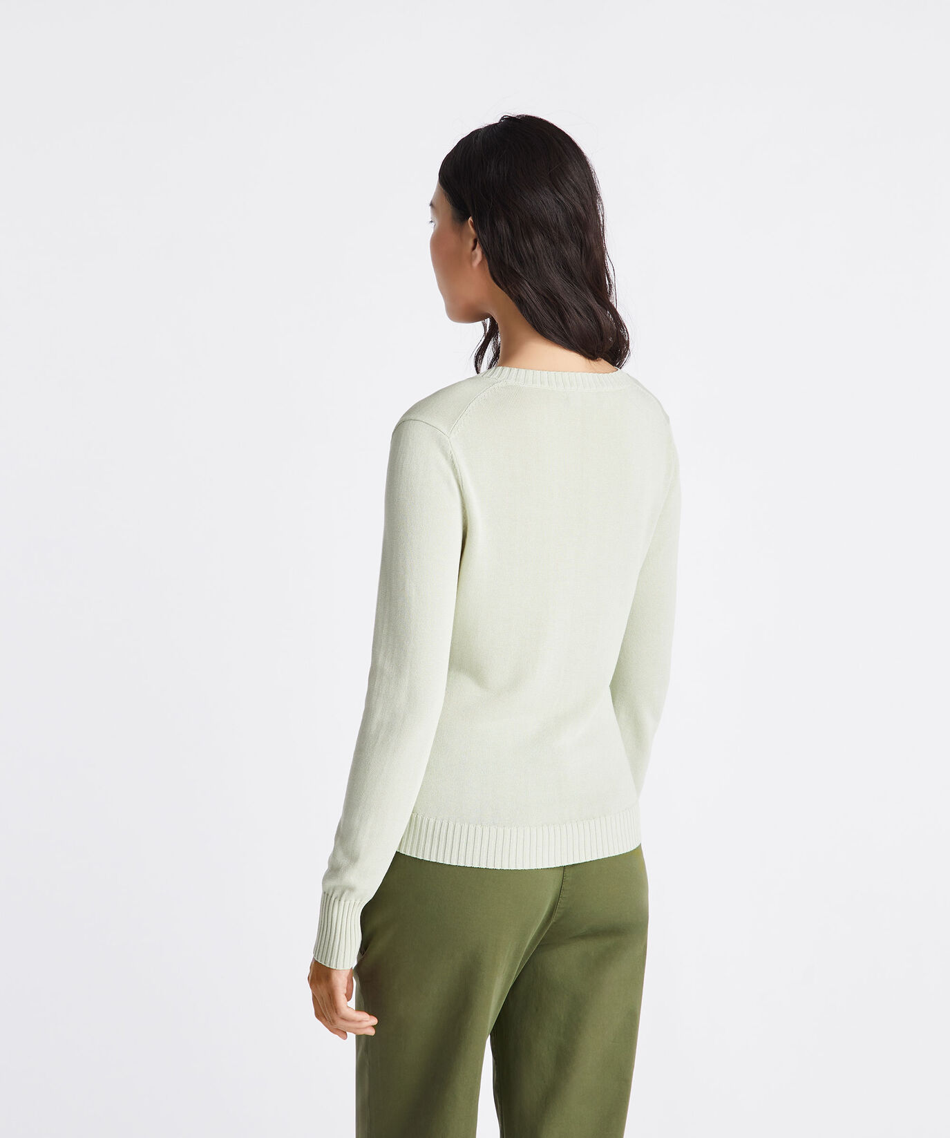 Jersey de tricot en mezcla de viscosa con cuello de pico  Peuterey - large