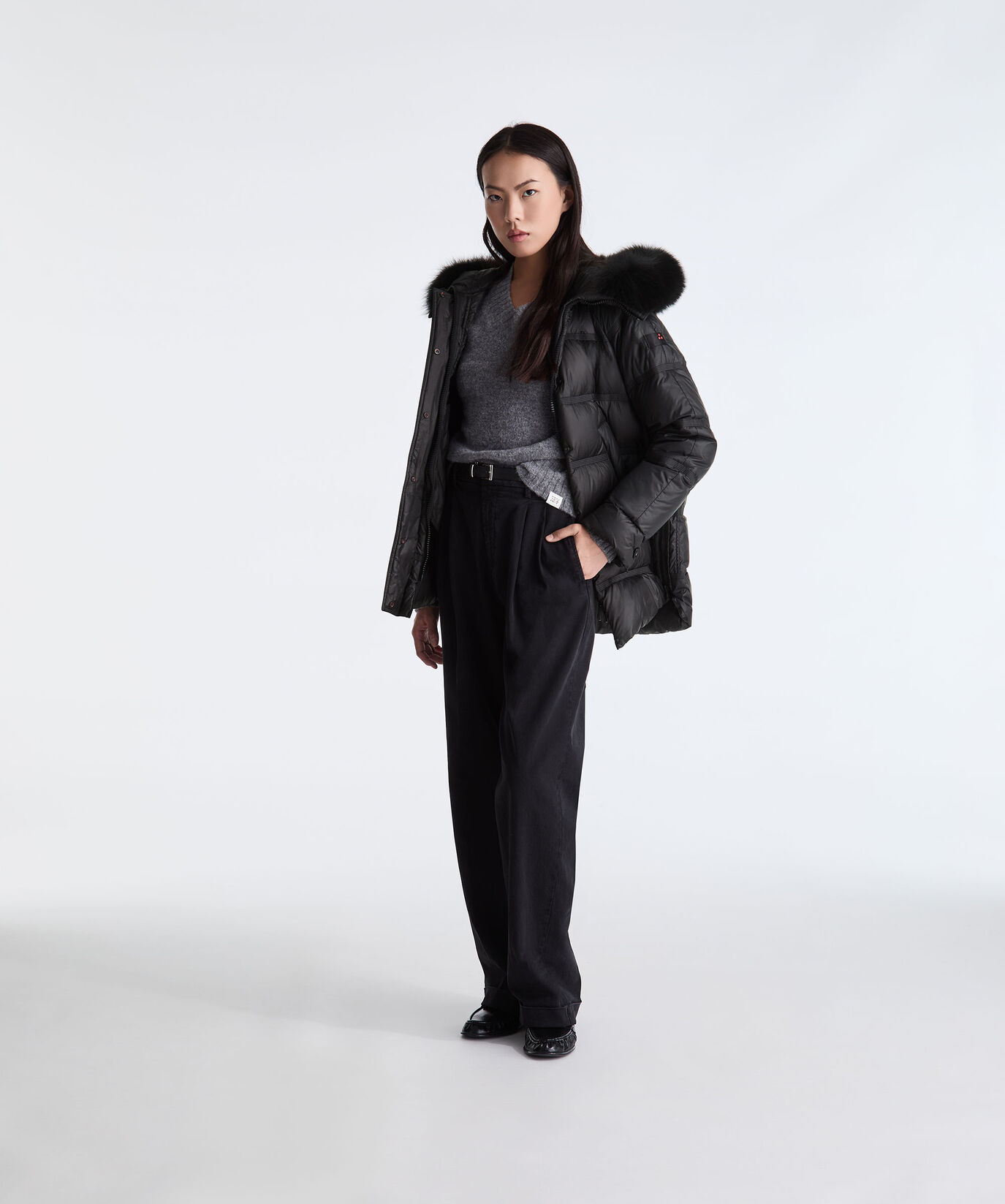 Puffer Jacket with Fur Edging  Peuterey - large image number 0