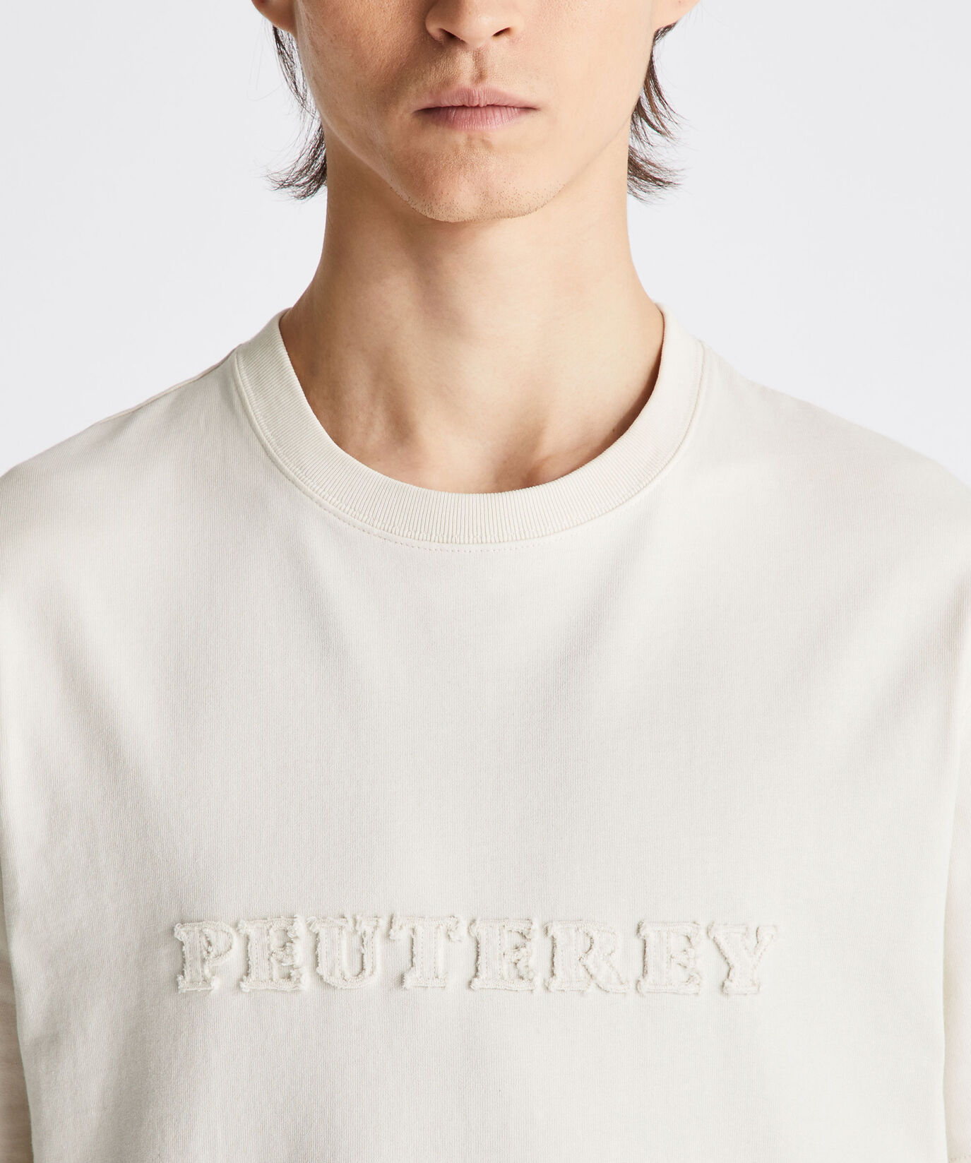 T-shirt avec lettrage en relief brod&eacute;  Peuterey - large