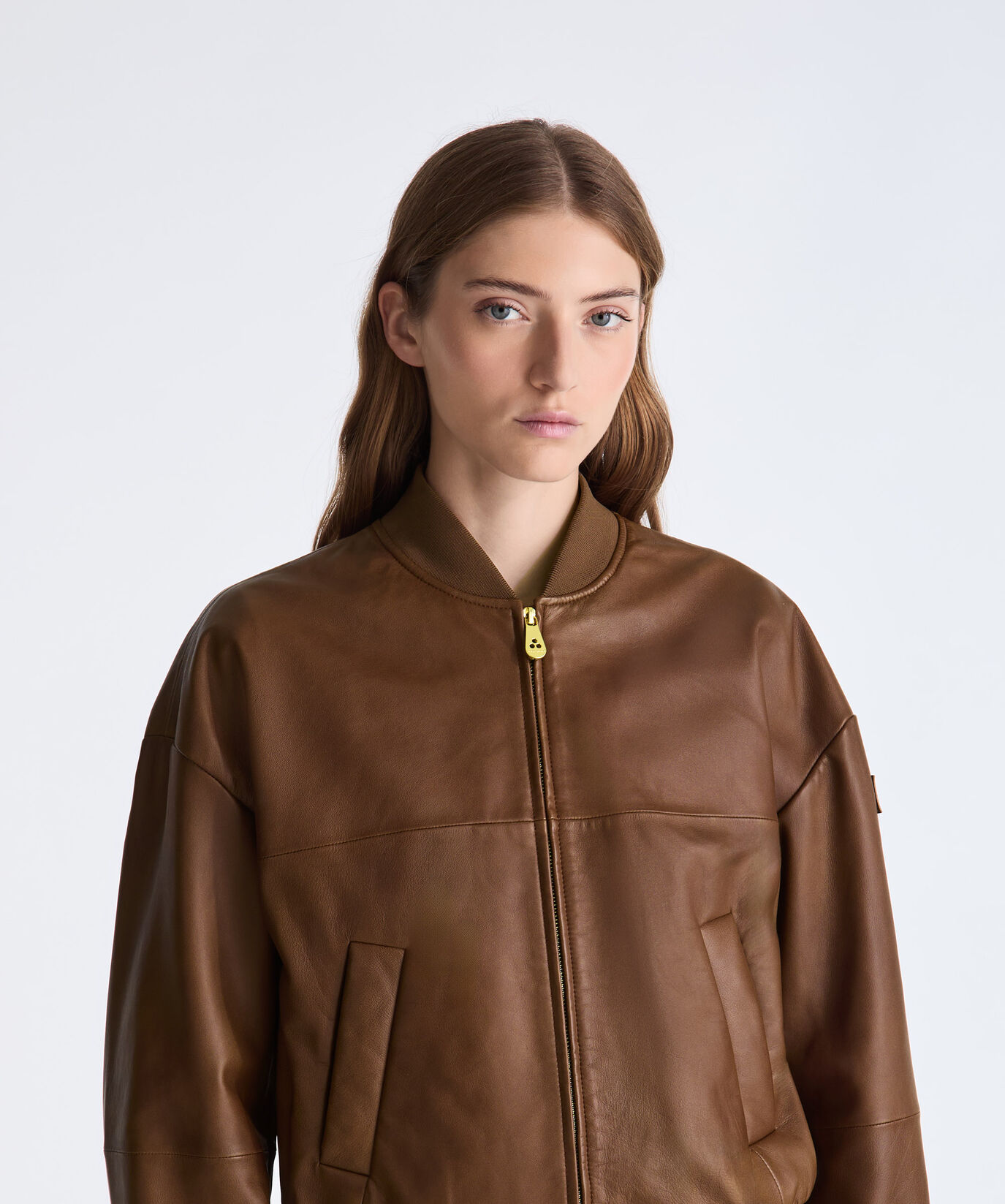 Leather Bomber Jacket with Sheepskin Trim  Peuterey - large