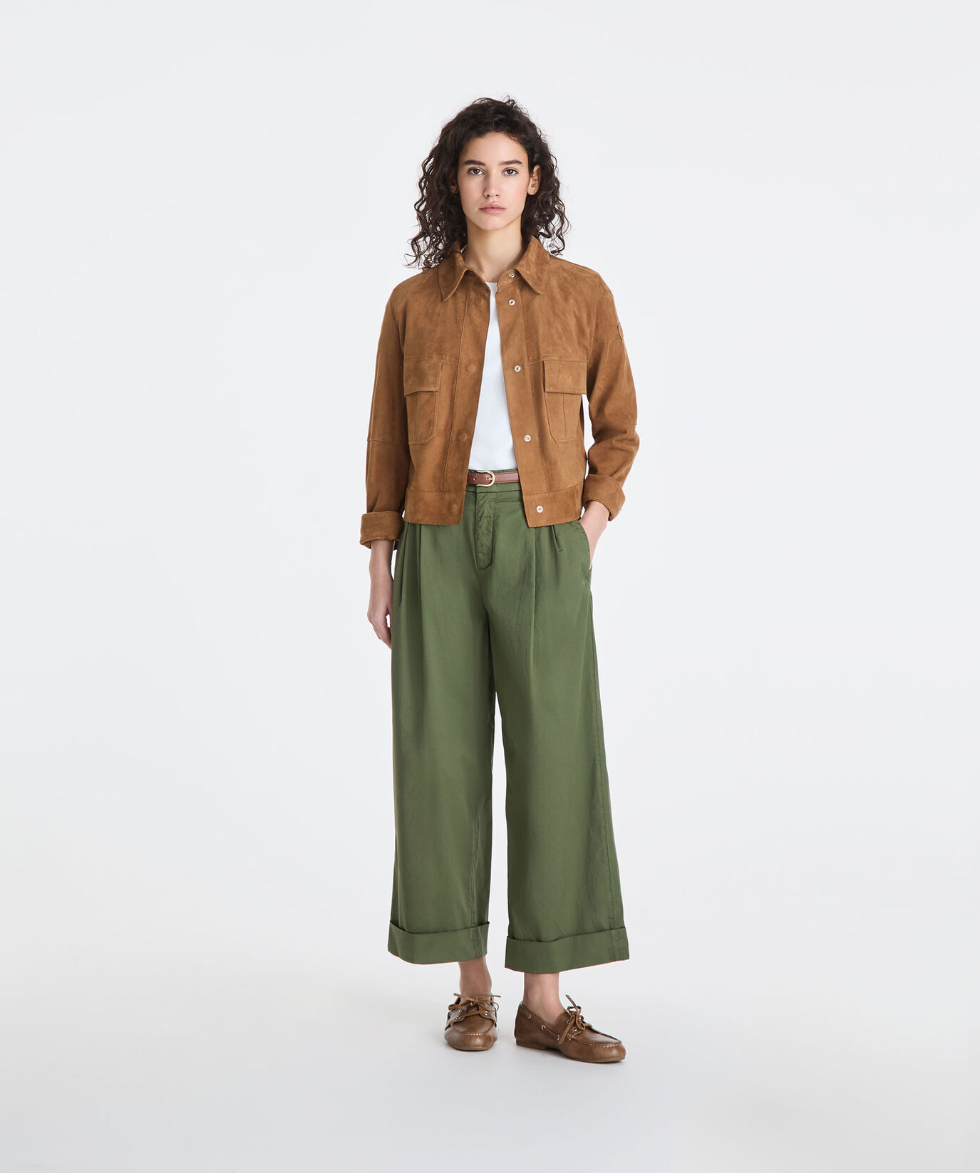 Pantalon taille haute en popeline de coton  Peuterey - large image number 0