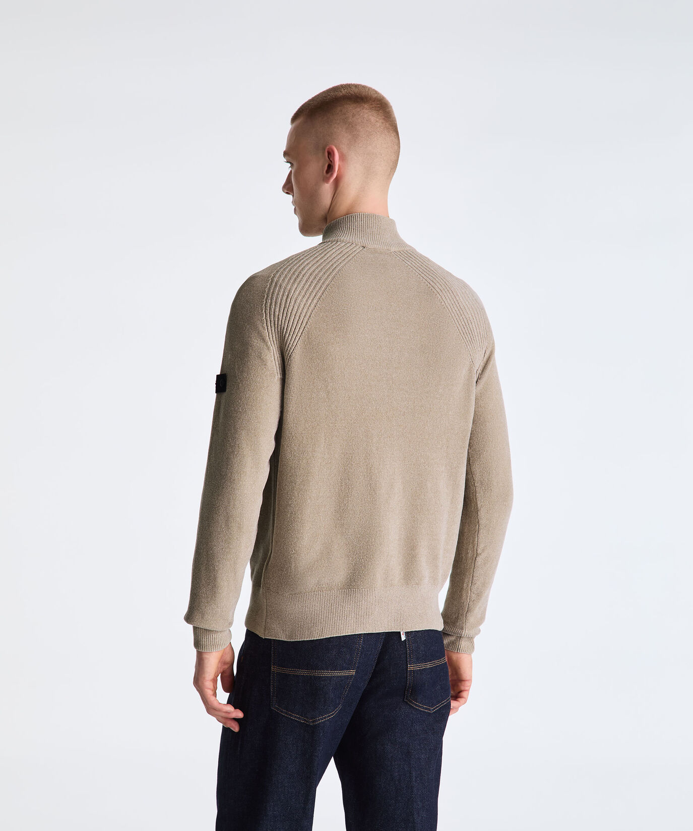 Pullover mit halbem Rei&szlig;verschluss aus glatter Chenille  Peuterey - large image number 3