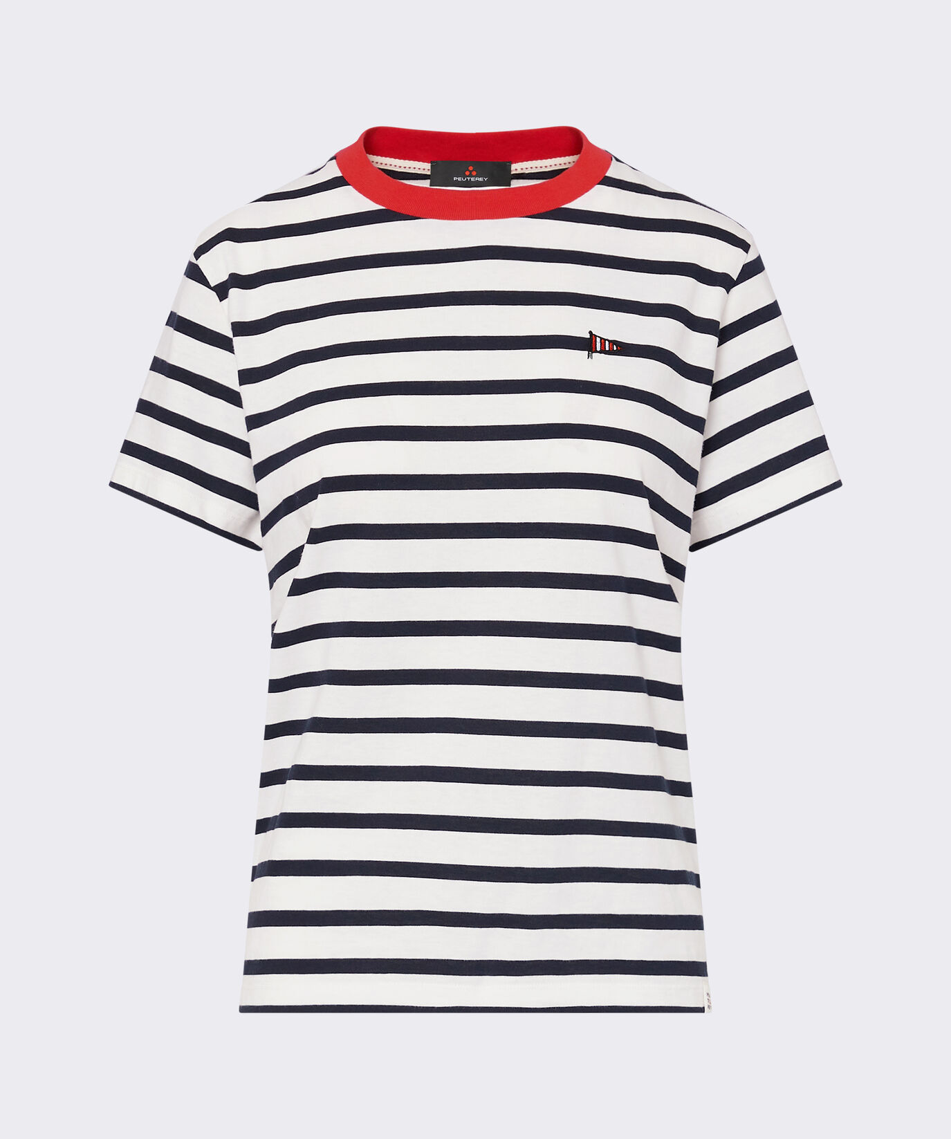 T-shirt ray&eacute; avec col contrast&eacute;  Peuterey - large