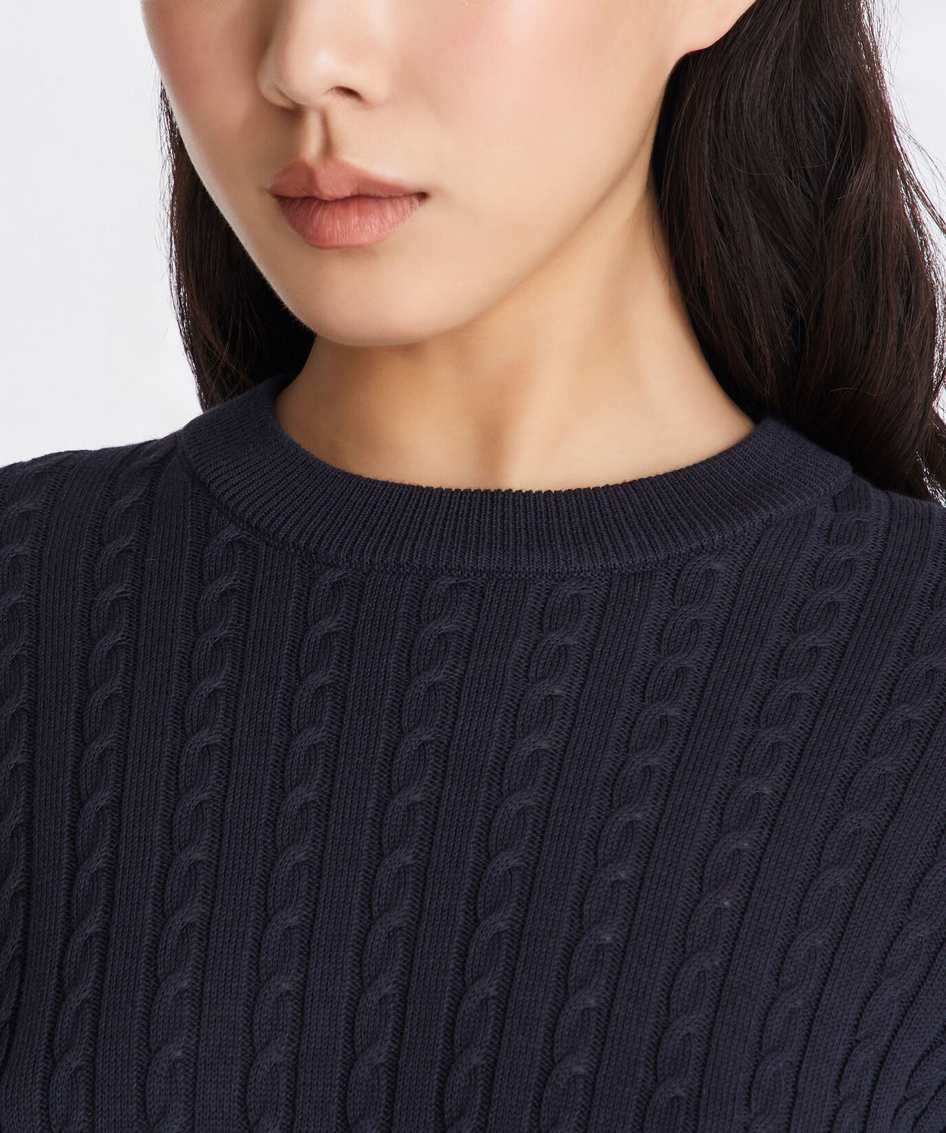 Zopfmuster-Pullover aus Baumwolle  Peuterey - large