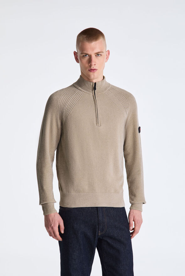 Pullover mit halbem Rei&szlig;verschluss aus glatter Chenille  Peuterey - medium