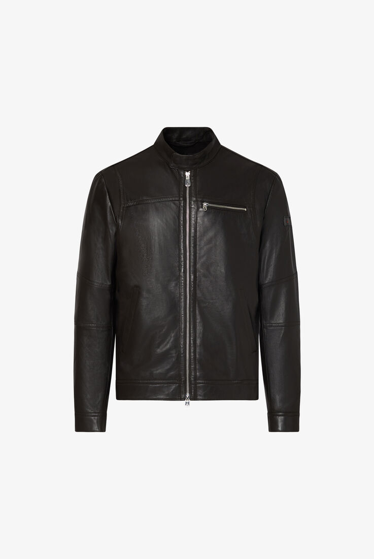 Leather biker jacket with chest pockets  Peuterey - still-fondo-neutro