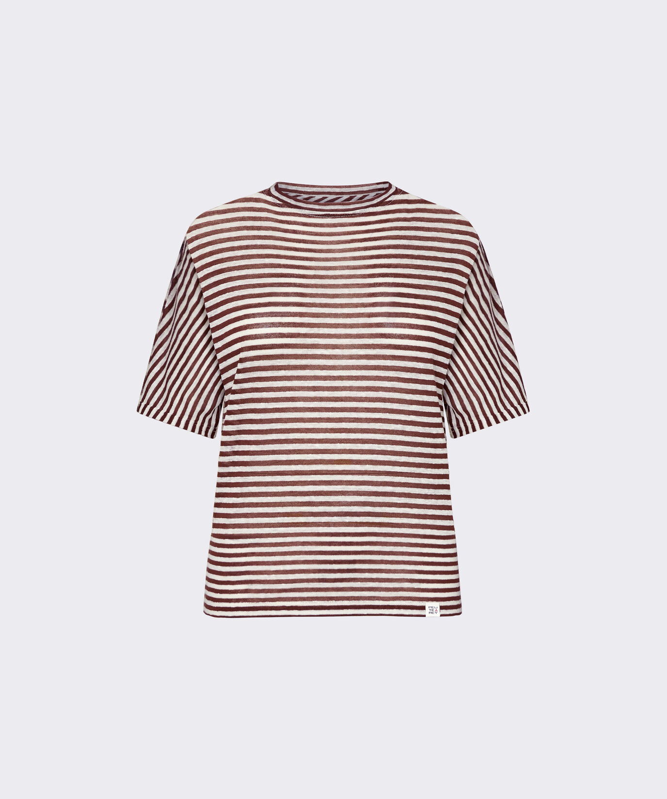 Gestreiftes T-Shirt aus einer Leinenmischung  Peuterey - large