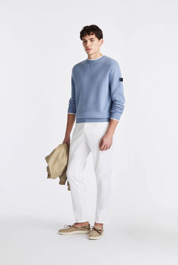 Pullover aus Baumwoll-Nylon-Mischgewebe mit Pl&uuml;sch-Effekt  Peuterey - medium