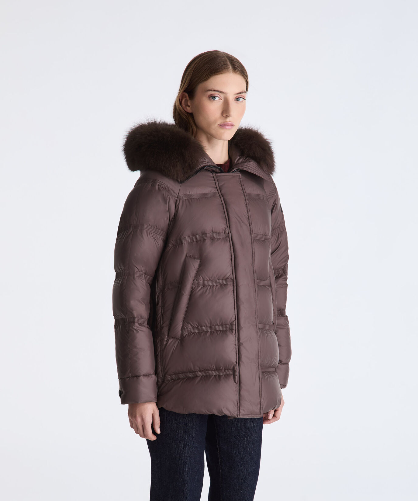 Puffer Jacket with Fur Edging  Peuterey - large image number 1