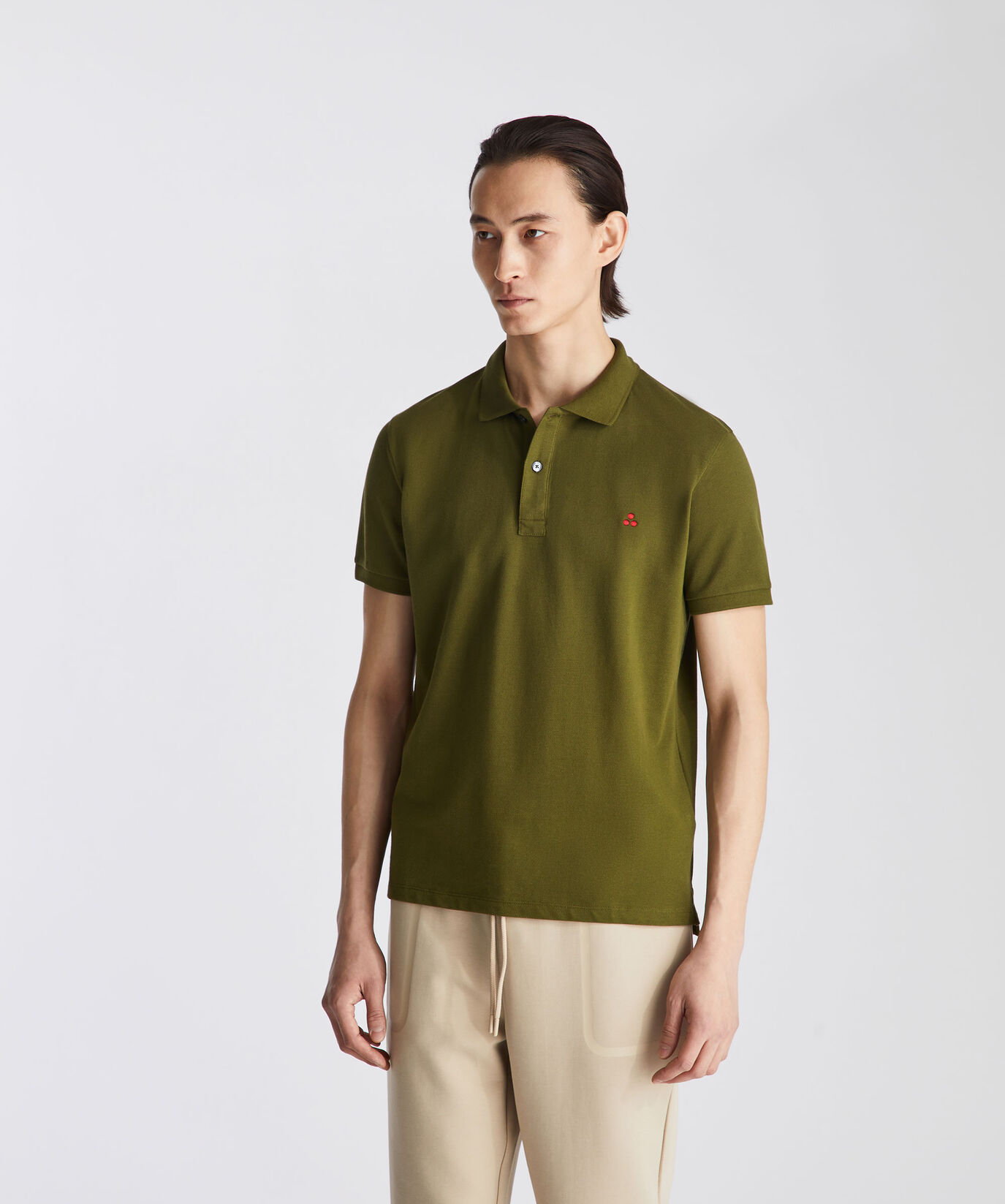 Cotton pique polo shirt with embroidered logo  Peuterey - large image number 1