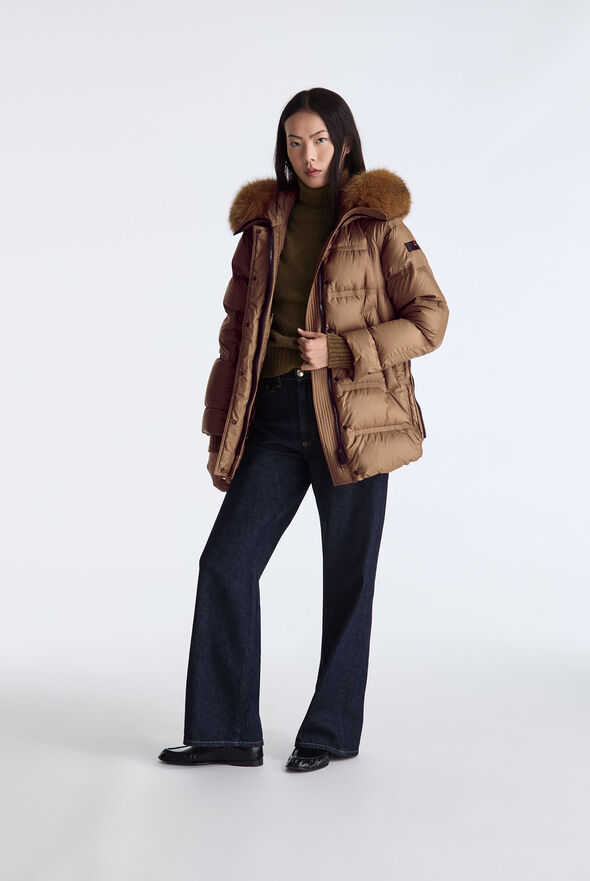 Puffer Jacket with Fur Edging  Peuterey - medium