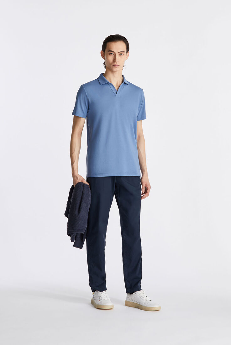 Polo en tricot de coton, au point piqu&eacute;  Peuterey - medium