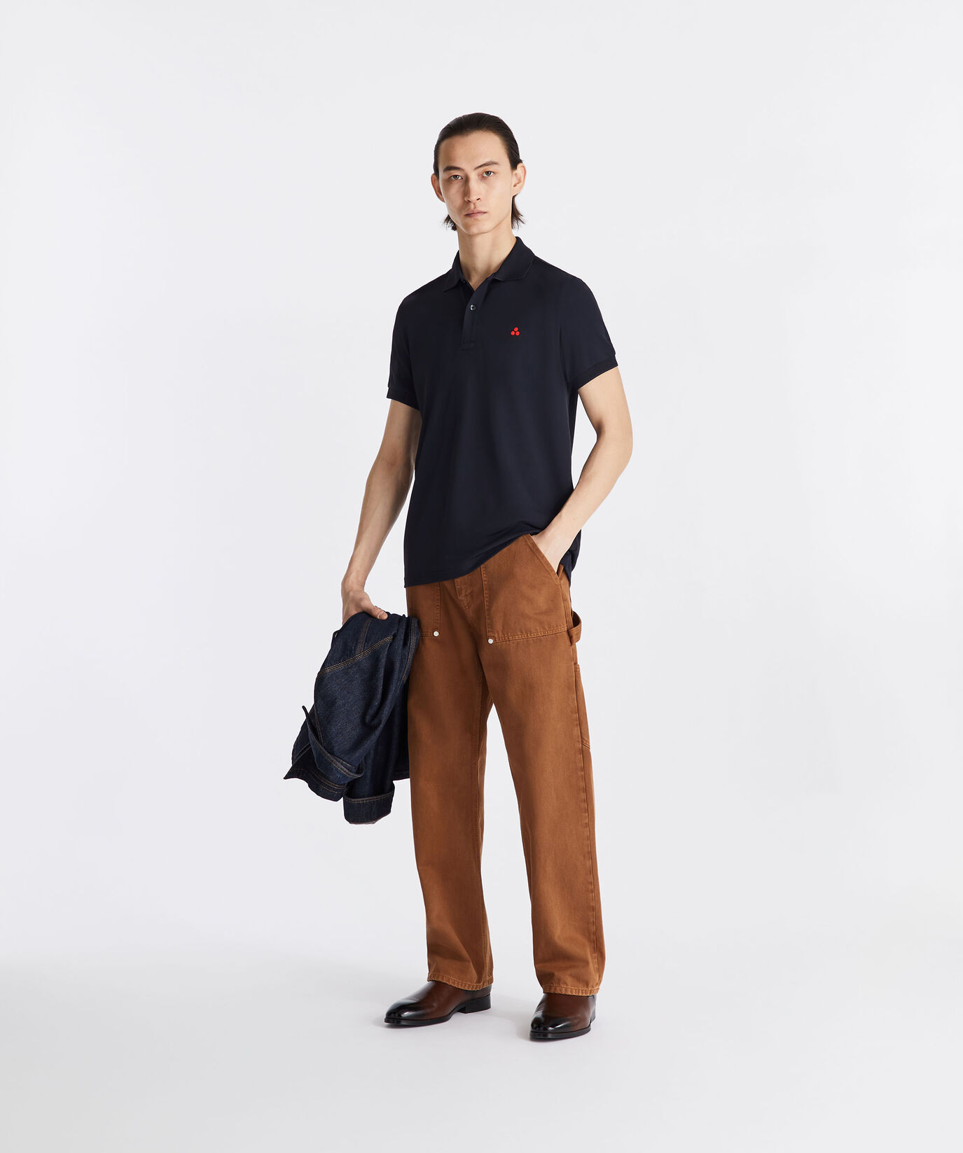 Stretch nylon pique polo shirt  Peuterey - large image number 0