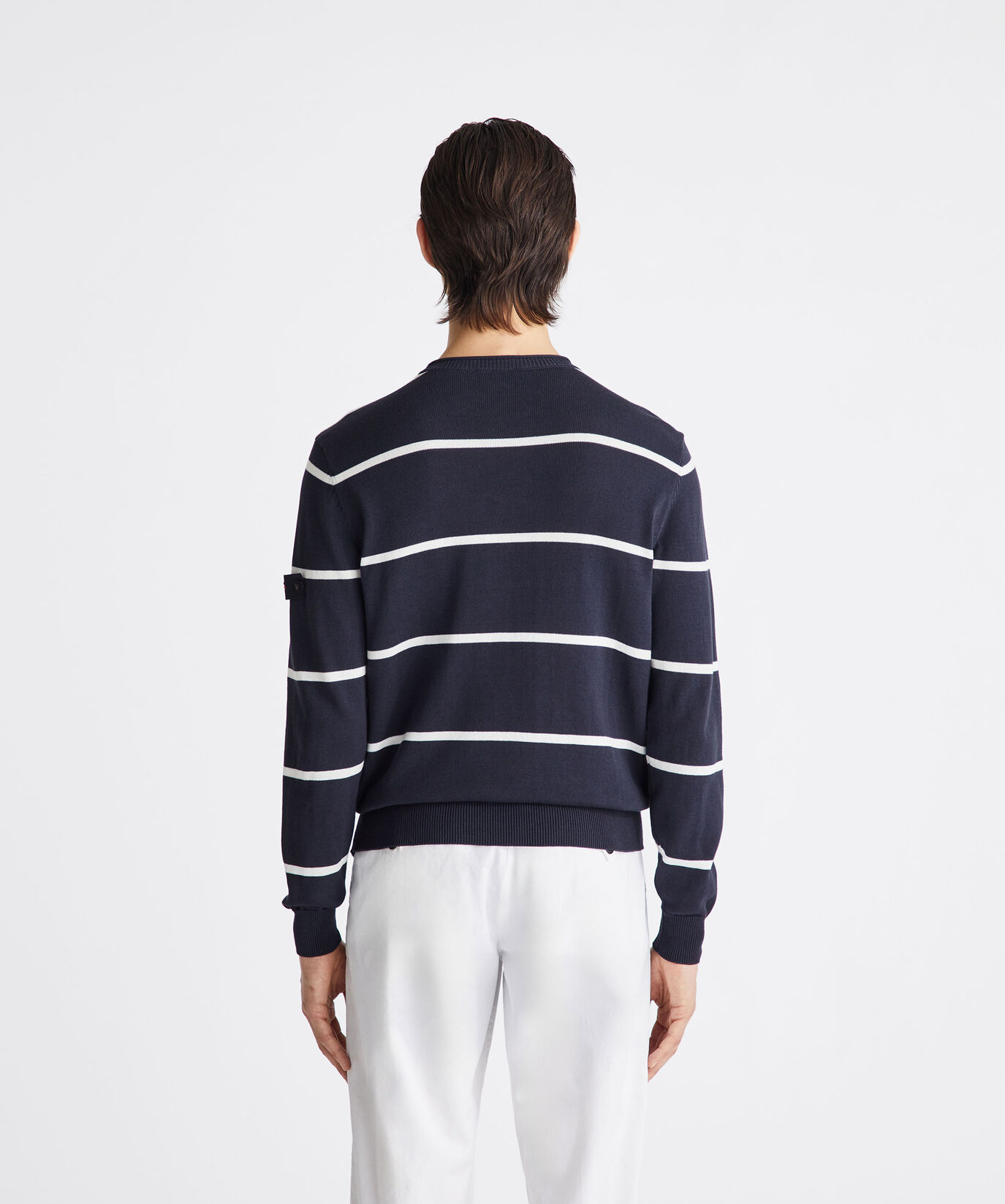 Maglia girocollo in tricot di cotone a righe  Peuterey - large