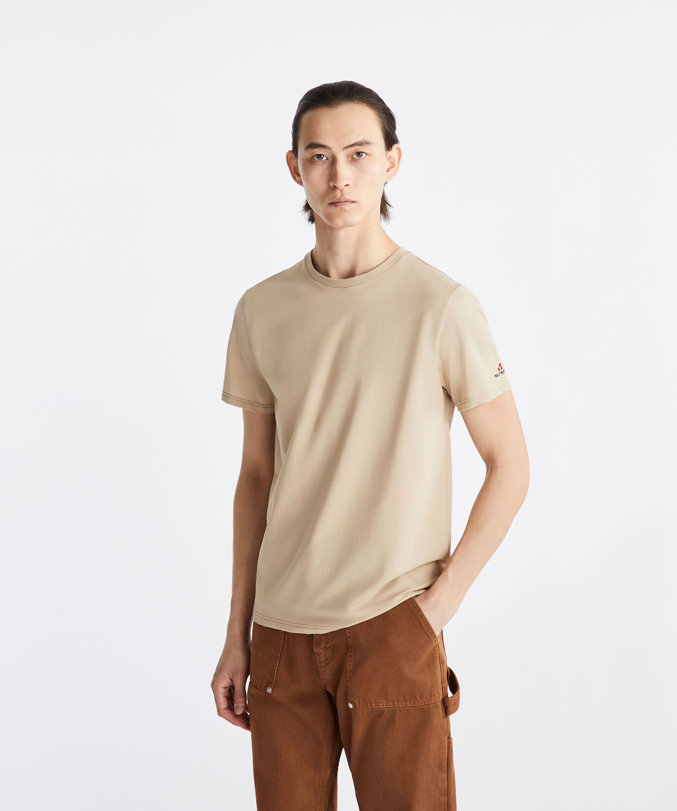 Stretch cotton and silk pique t-shirt  Peuterey - large image number 1