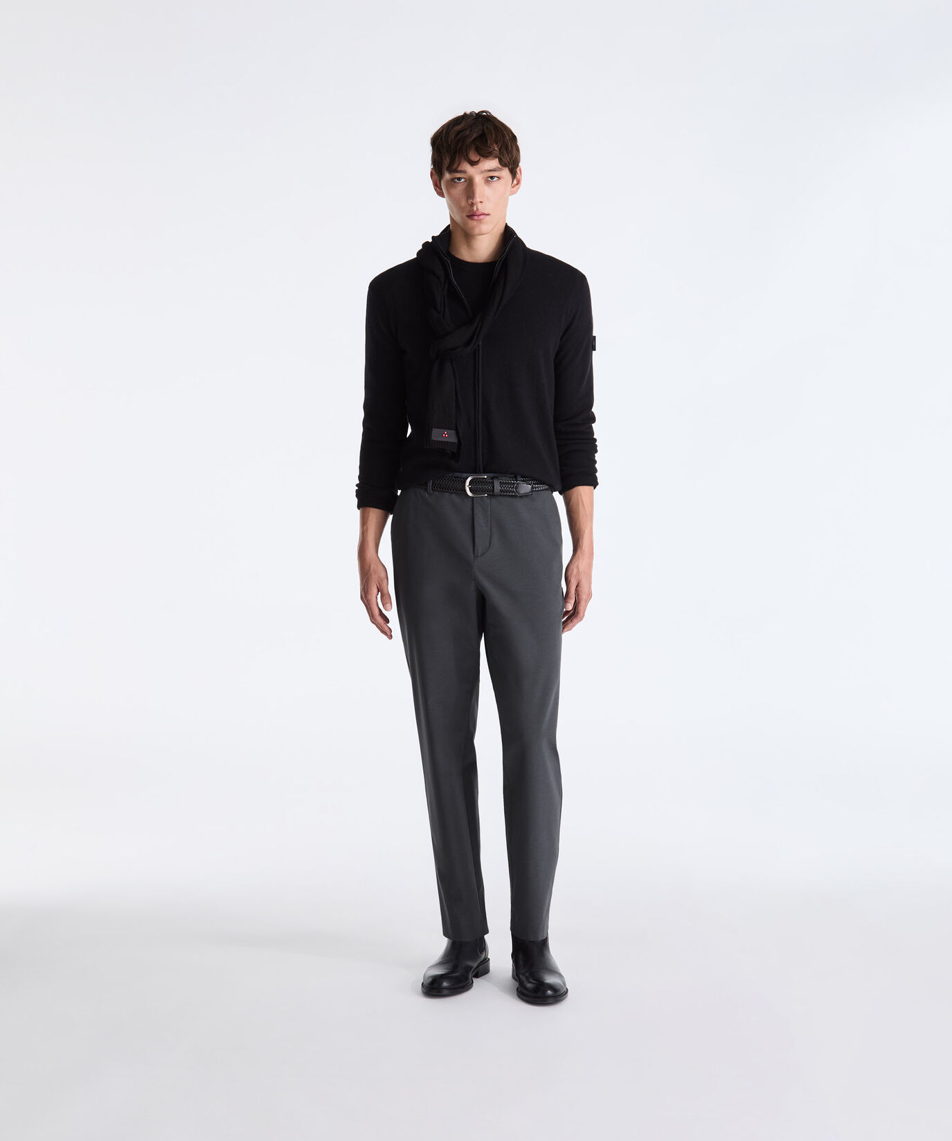 Wool and Cotton Blend Sweater with Central Zip  Peuterey - large image number 0