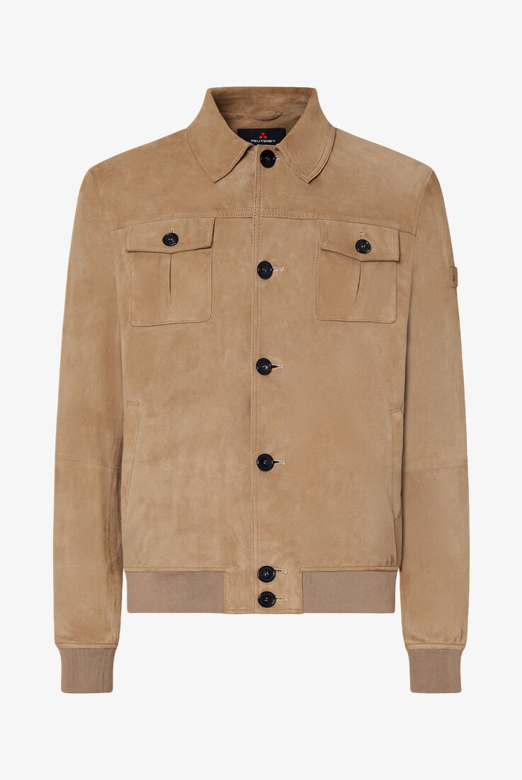 Suede jacket with horn effect buttons  Peuterey - still-fondo-neutro