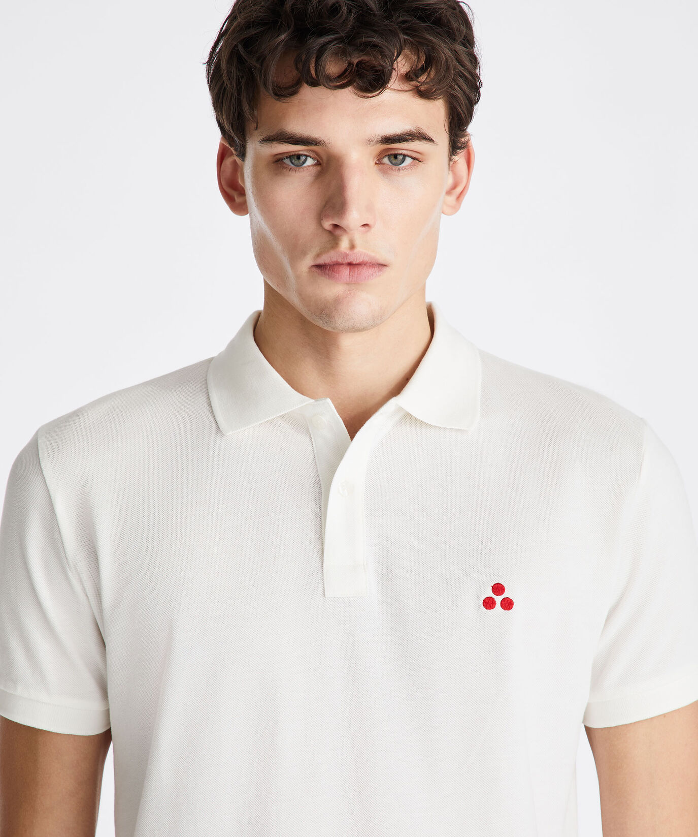 Polo de piqu&eacute; de algod&oacute;n con logo bordado  Peuterey - large