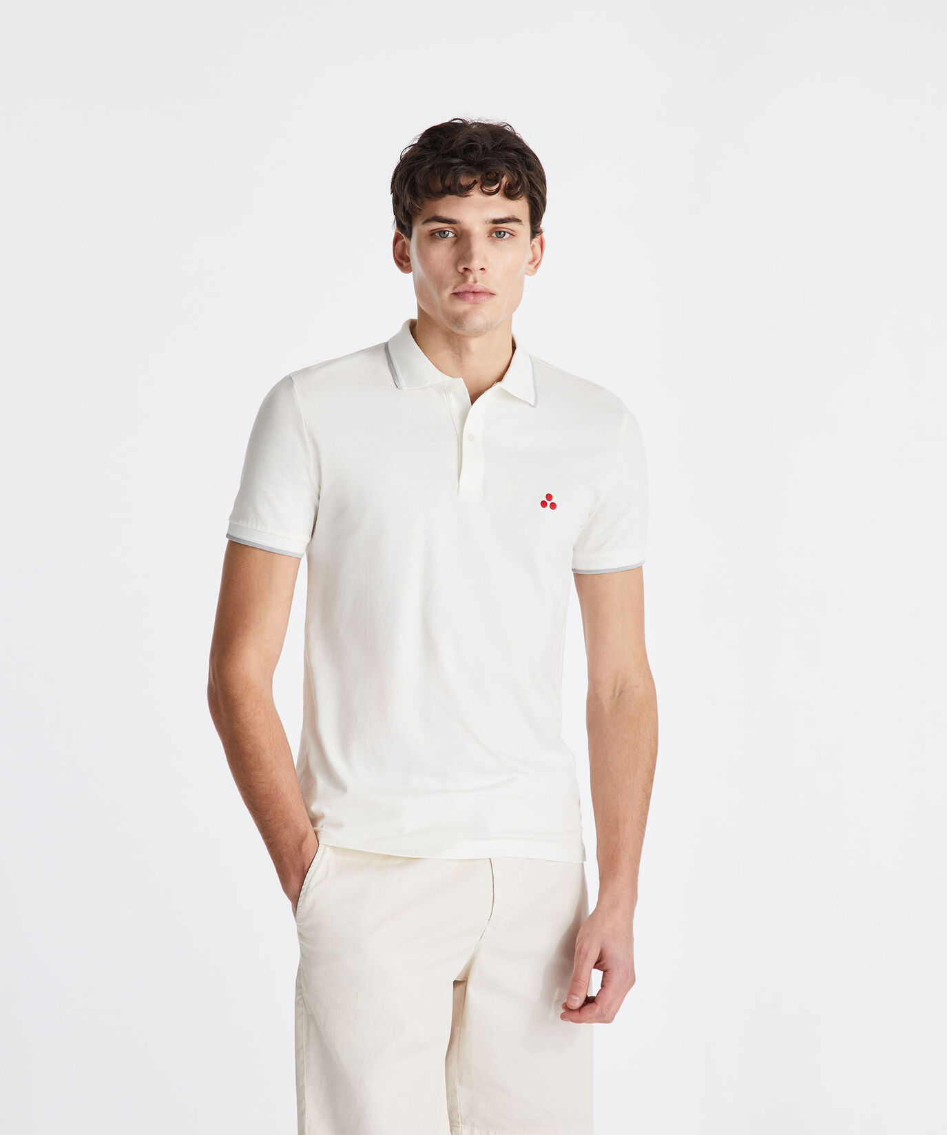 Polo en piqu&eacute; stretch de coton  Peuterey - large image number 1