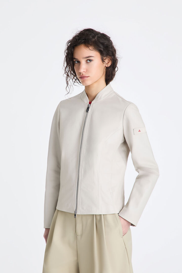 Kurze Bikerjacke aus gef&auml;rbtem Nappaleder  Peuterey - medium