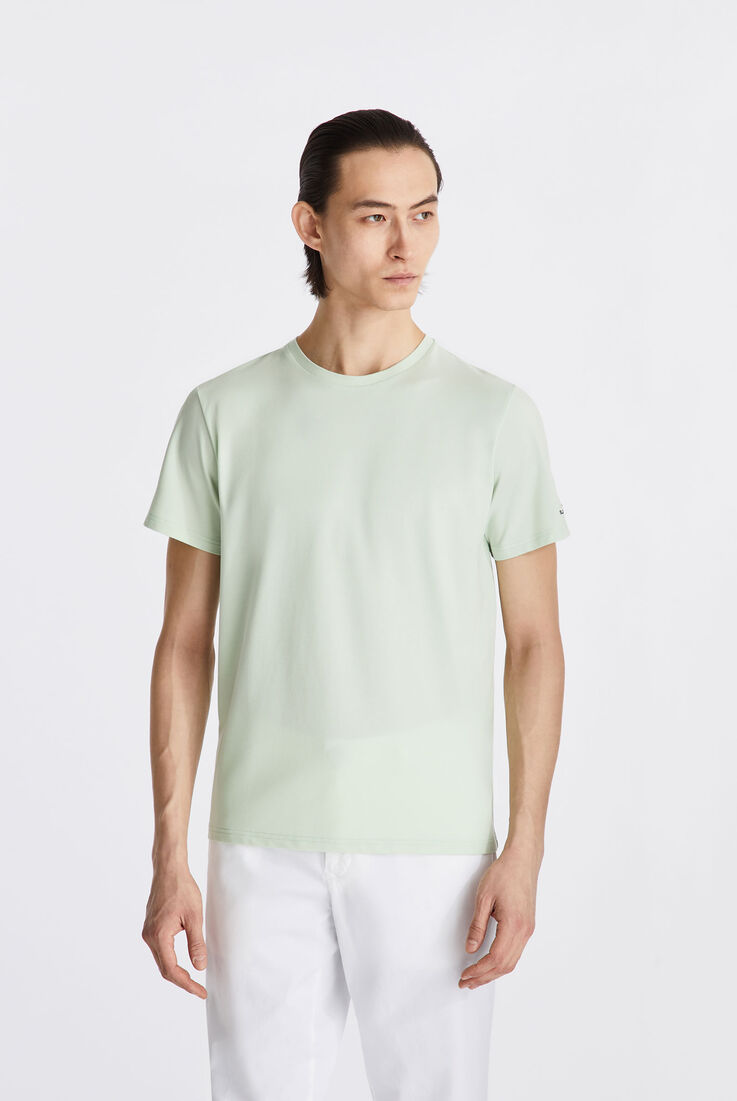 Camiseta de piqu&eacute; el&aacute;stico de algod&oacute;n y seda  Peuterey - medium