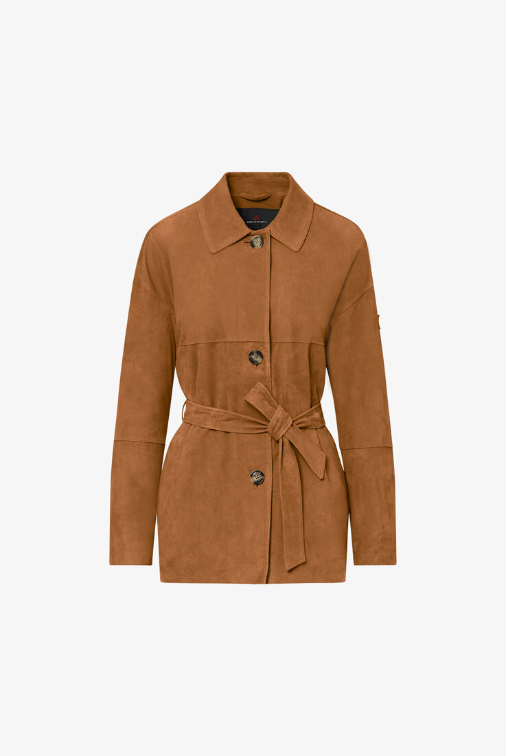 Suede leather shirt with sash  Peuterey - still-fondo-neutro