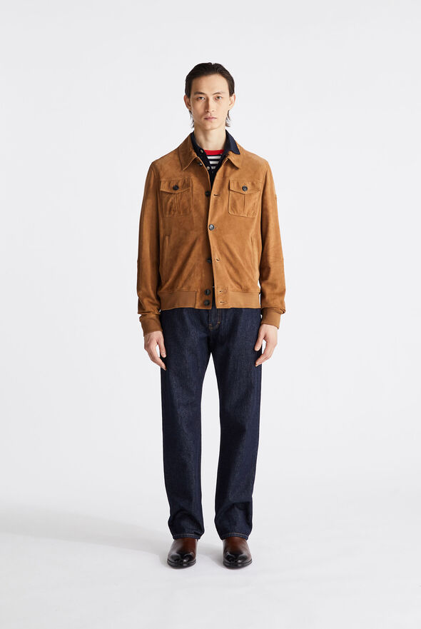 Suede jacket with horn effect buttons  Peuterey - medium