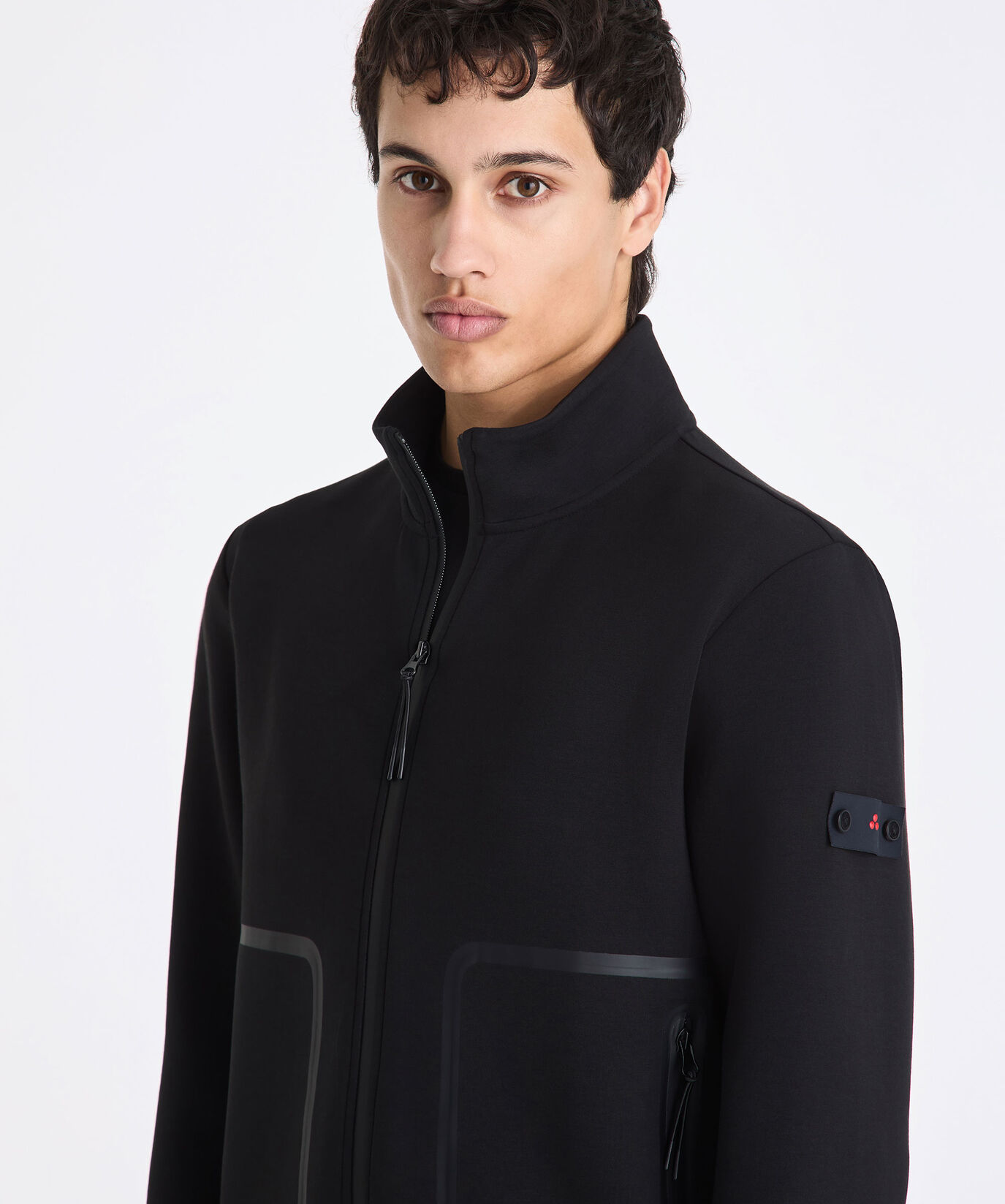 Felpa con tasche con nastrature gommate  Peuterey - large