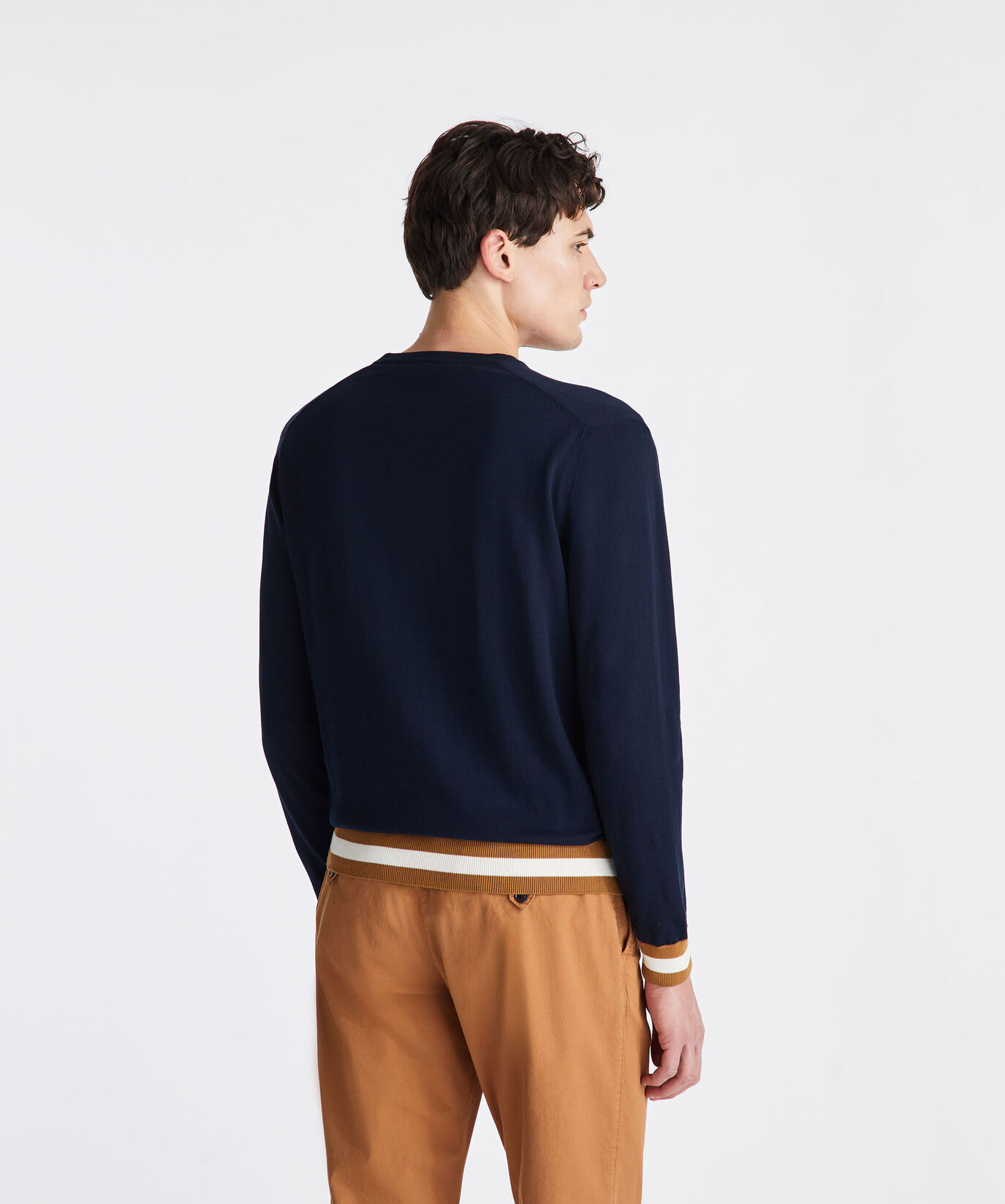 Maglia in tricot di cotone con dettagli a contrasto  Peuterey - large