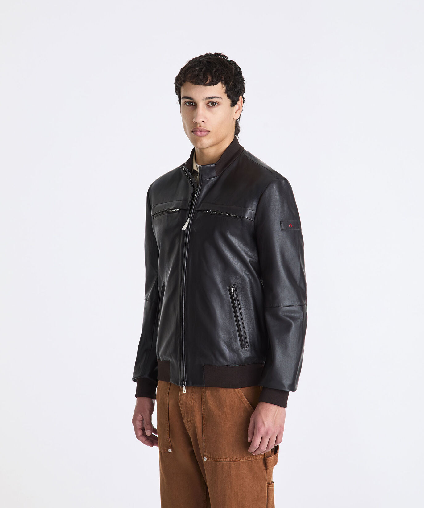 Leather jacket with chest pockets  Peuterey - large image number 1