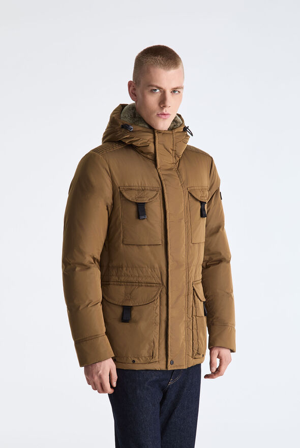 Field Jacket aus Taft mit Pelzkapuze  Peuterey - medium