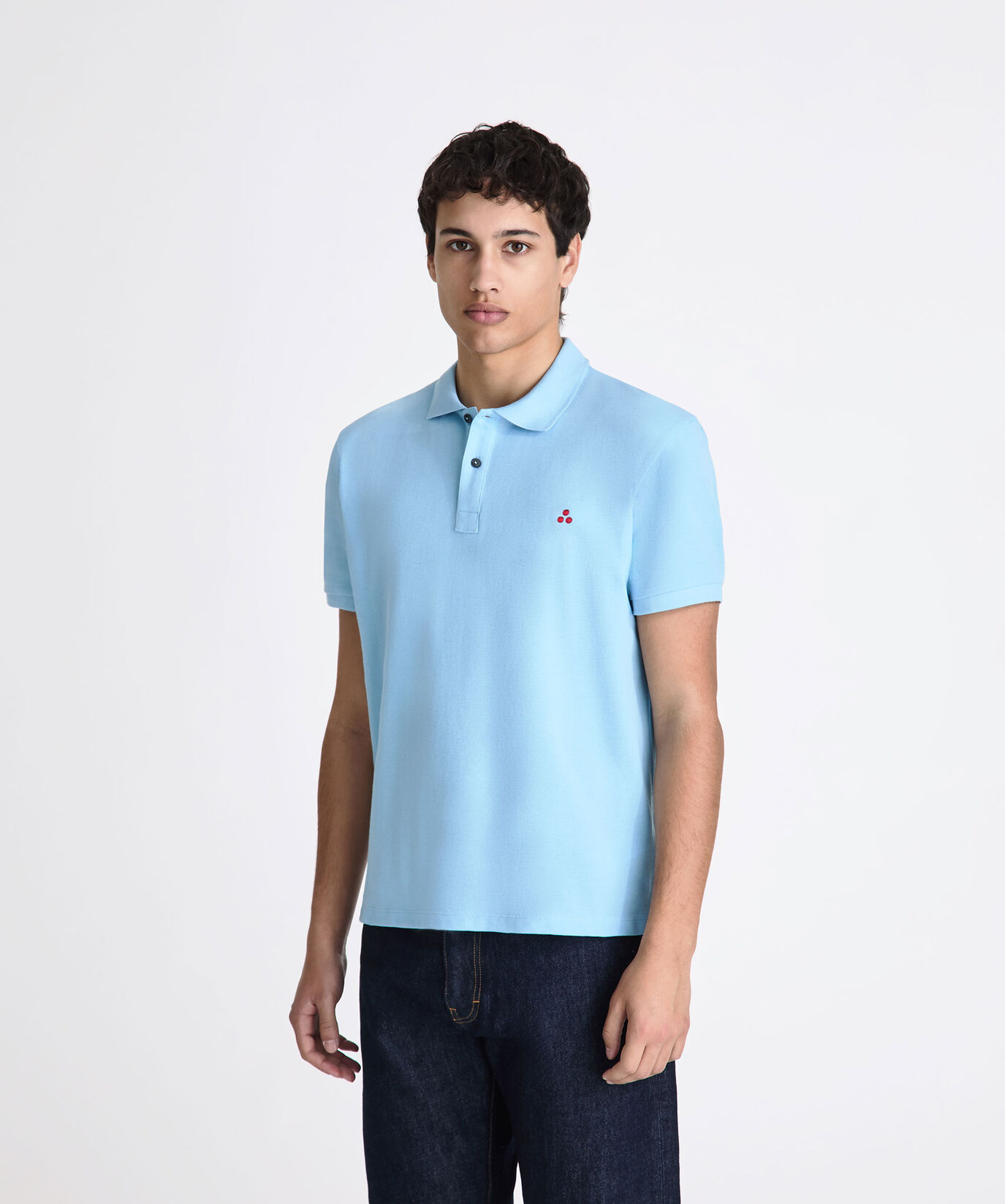 Cotton pique polo shirt with embroidered logo  Peuterey - large image number 1