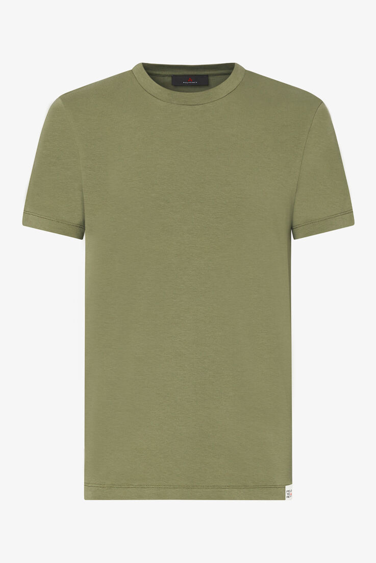Stretch cotton T-shirt with printed logo  Peuterey - still-fondo-neutro