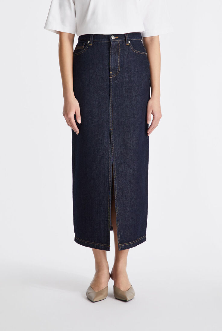 Denim skirt with front slit  Peuterey - medium