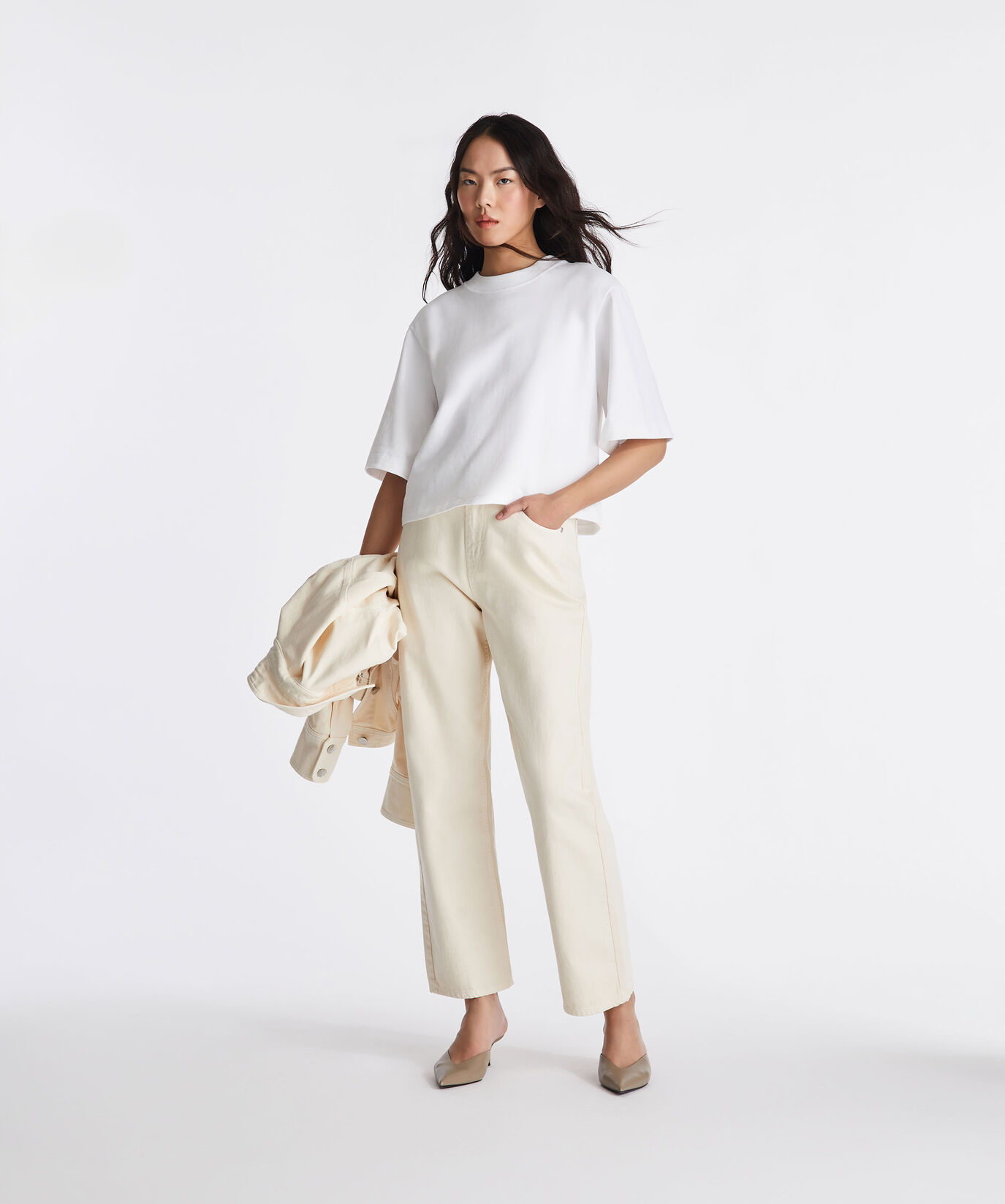 Mom fit cotton twill trousers  Peuterey - large image number 0