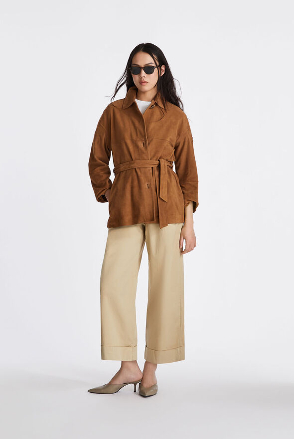 Camicia in pelle scamosciata con fusciacca  Peuterey - medium