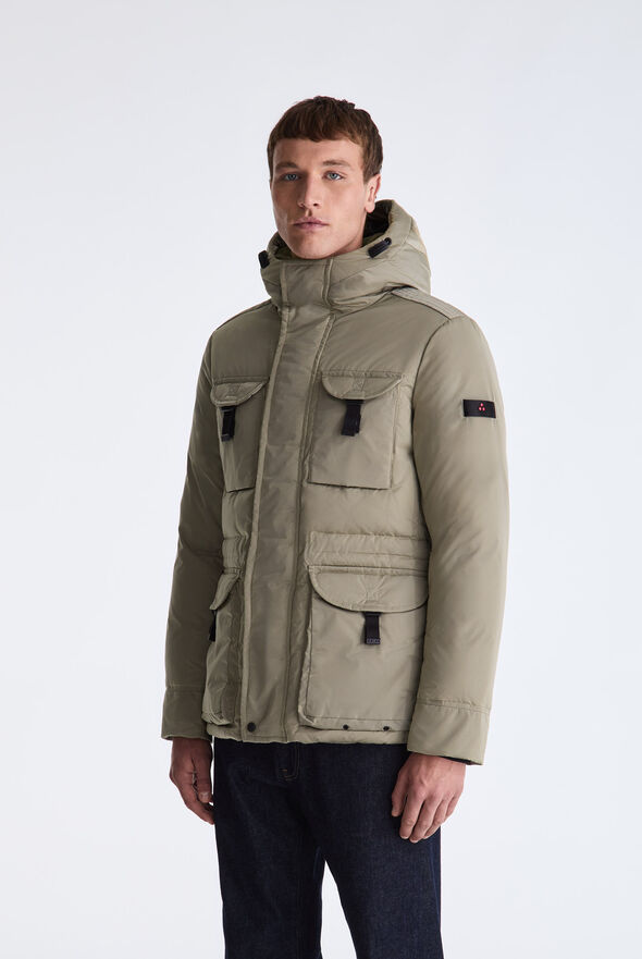Taffeta Field Jacket with Fur Hood  Peuterey - medium