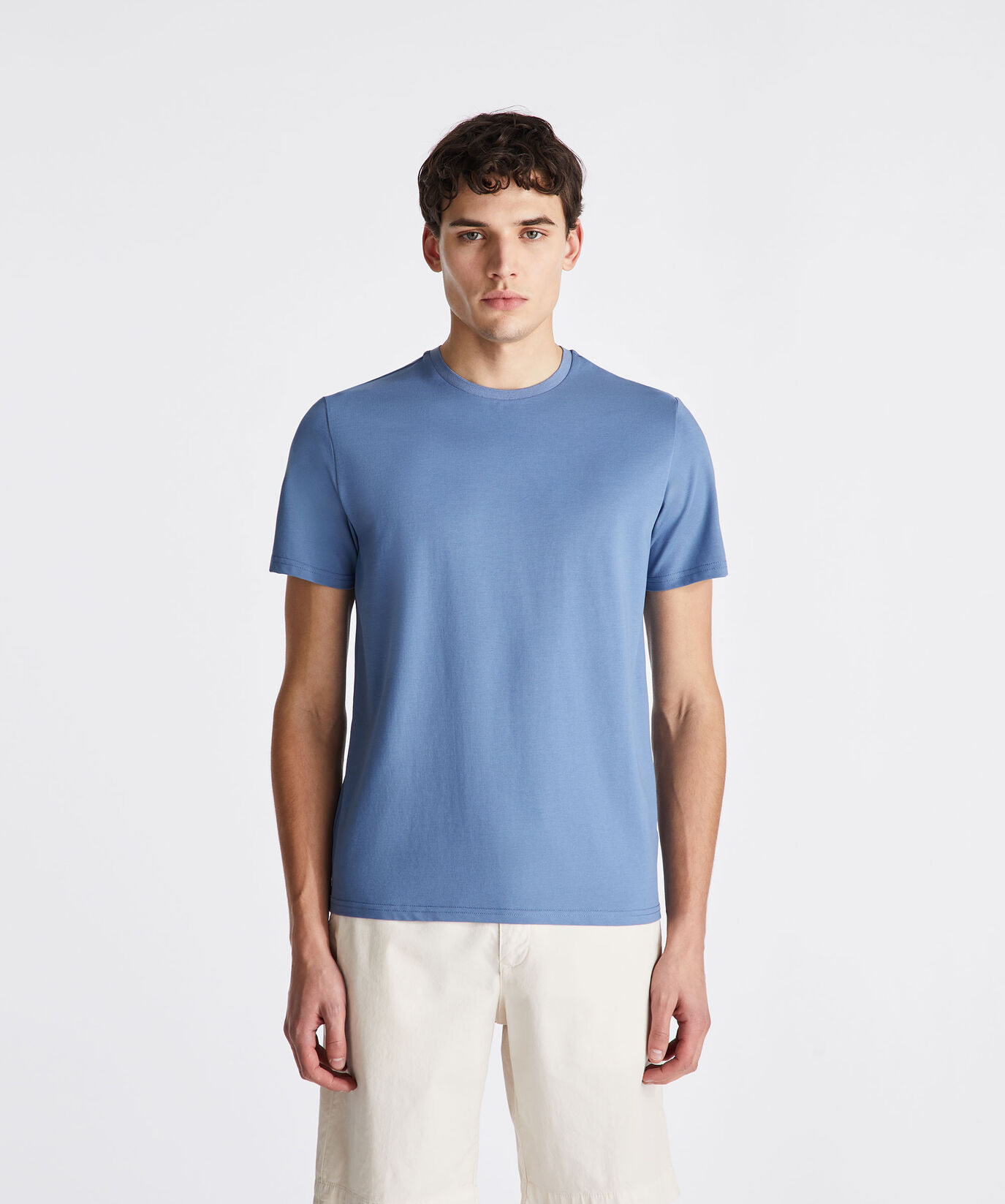 T-shirt en piqu&eacute; stretch de coton et soie  Peuterey - large image number 1