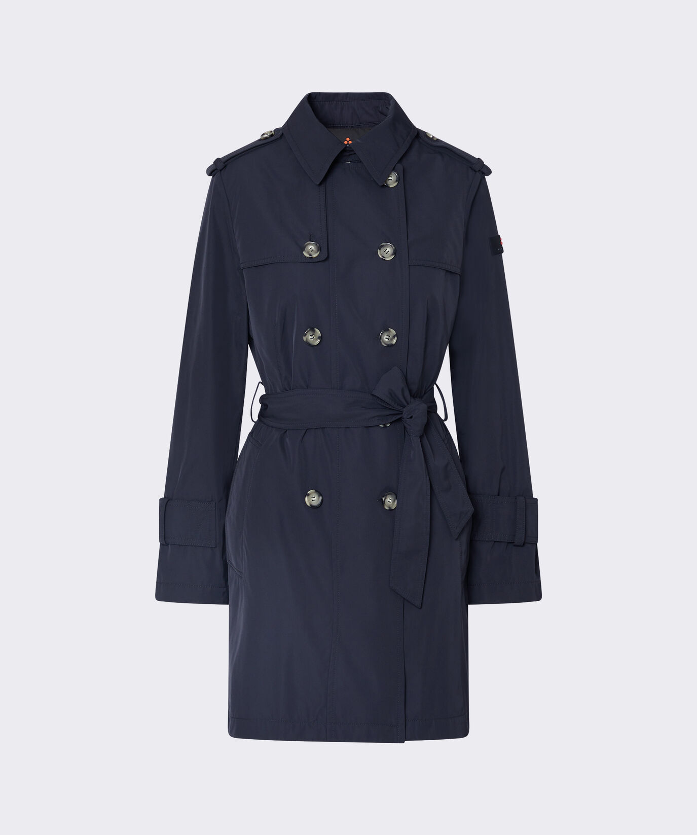 Double-breasted taffeta trench coat with belt  Peuterey - large image number 0