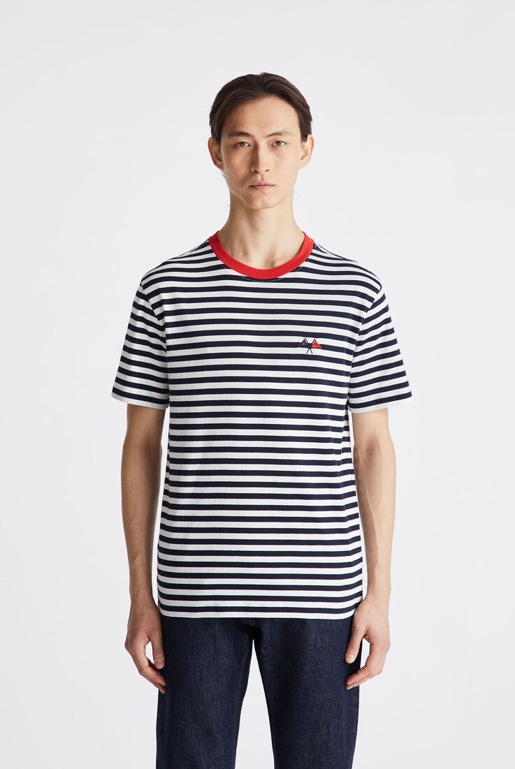 T-shirt ray&eacute; avec col de couleur contrast&eacute;e  Peuterey - medium