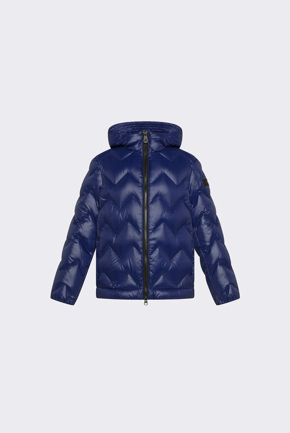 Piumino con trapunta geometrica e cappuccio  Peuterey - medium
