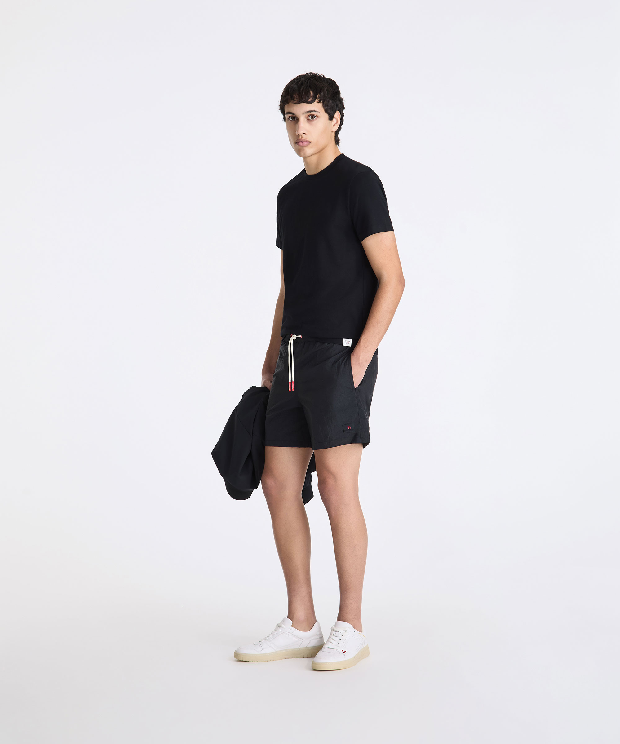 Costume da bagno effetto stropicciato, NERO, Taglia: XXL