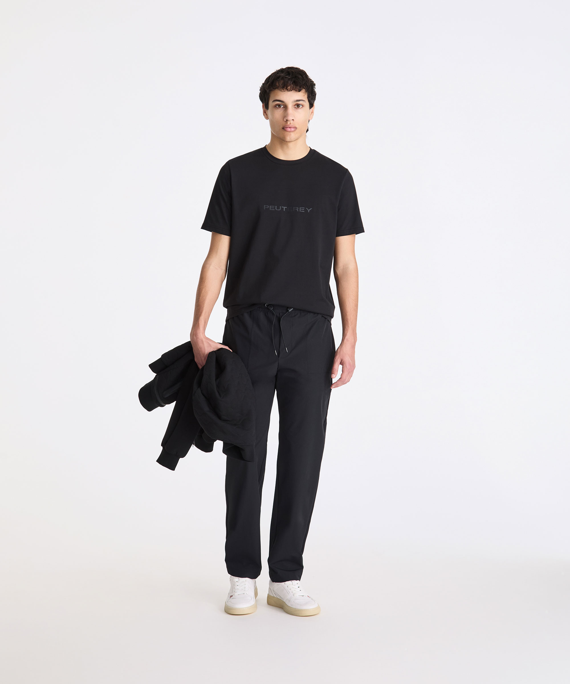 T-shirt con scritta termonastrata, NERO, Taglia: XXL