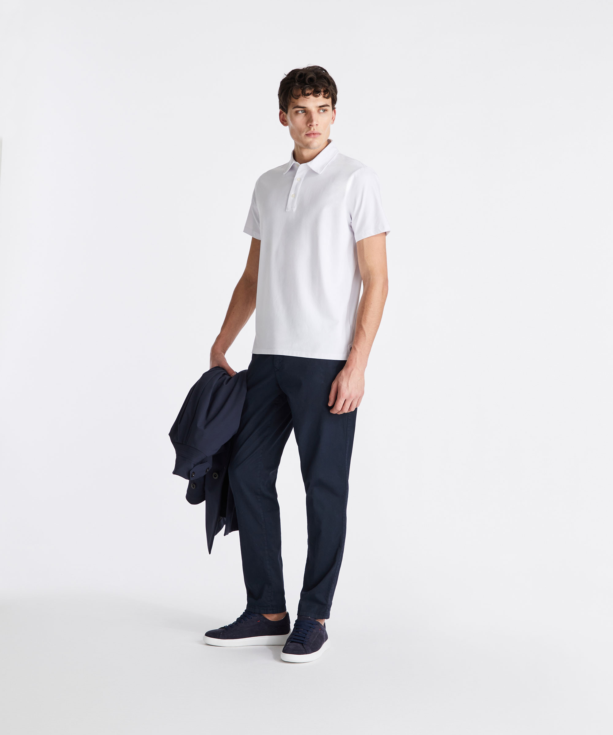 Polo classica leggera, BIANCO OFF WHITE, Taglia: XS