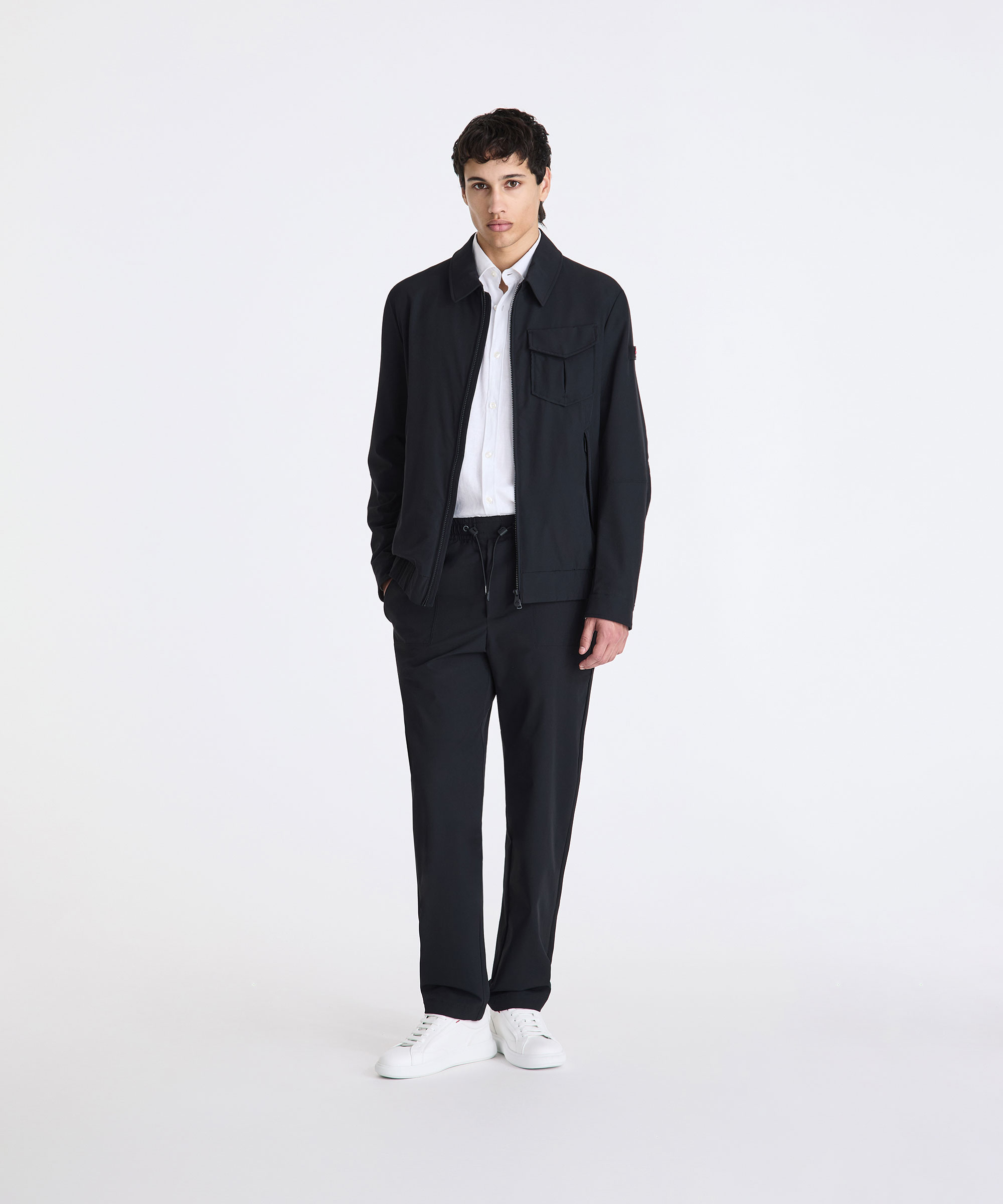 Bomber con colletto, NERO, Taglia: XXL